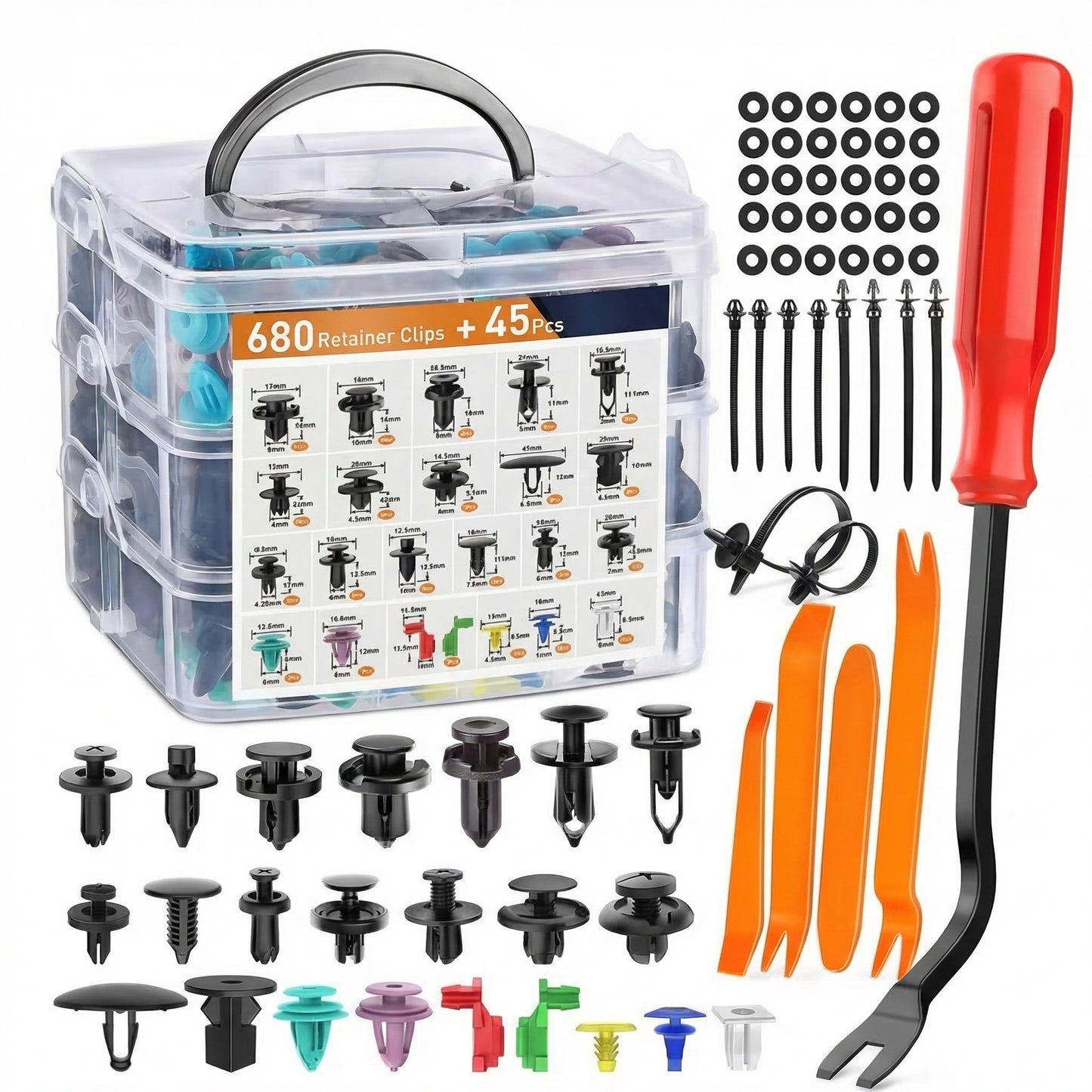 Set 725 buc Cleme și Extractor de Cleme Auto