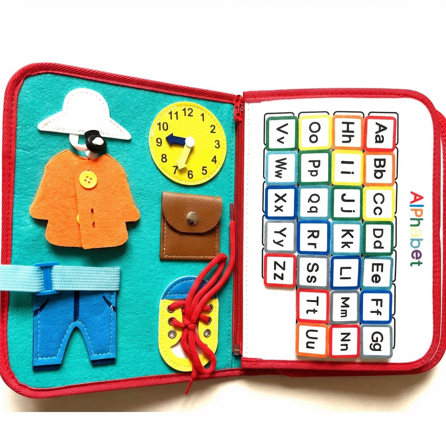 Jucărie Educativă Tip Montessori - Cărticica-Gentuță cu Activități