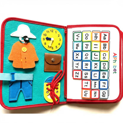 Jucărie Educativă Tip Montessori - Cărticica-Gentuță cu Activități