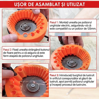 Ascuțitor Profesional pentru Burghie 2–13 mm pentru Polizor Unghiular 125 mm