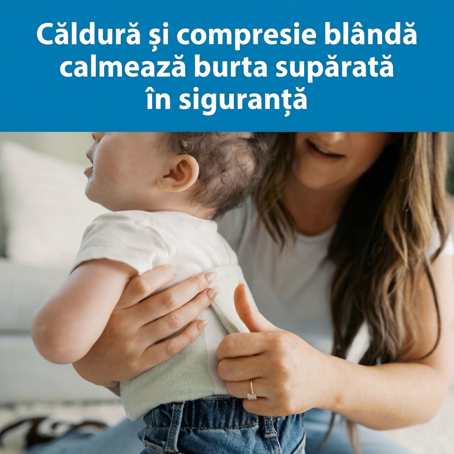 Centură Anticolici pentru Bebeluși, cu Încălzire pentru Burtică, Model Panda, 0-3 Luni