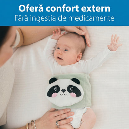Centură Anticolici pentru Bebeluși, cu Încălzire pentru Burtică, Model Panda, 0-3 Luni