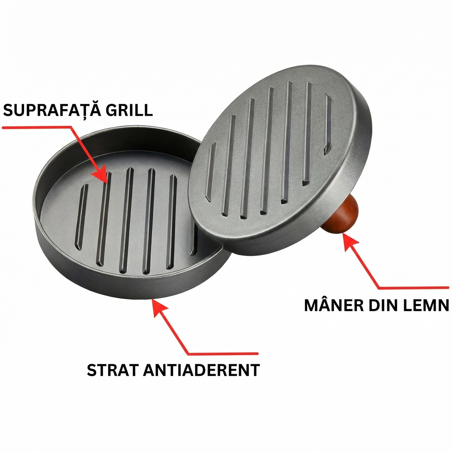 Presă pentru Burger din Aliaj de Aluminiu