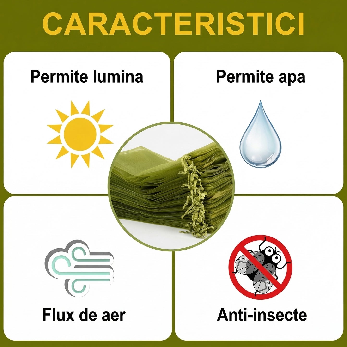 Set 30 Pungi Reutilizabile din Plasă Fină pentru Protecția Fructelor și Legumelor