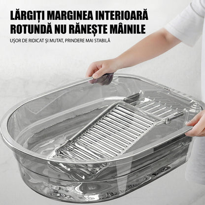 Lighean Multifuncțional 2-în-1 cu Tablă de Spălat