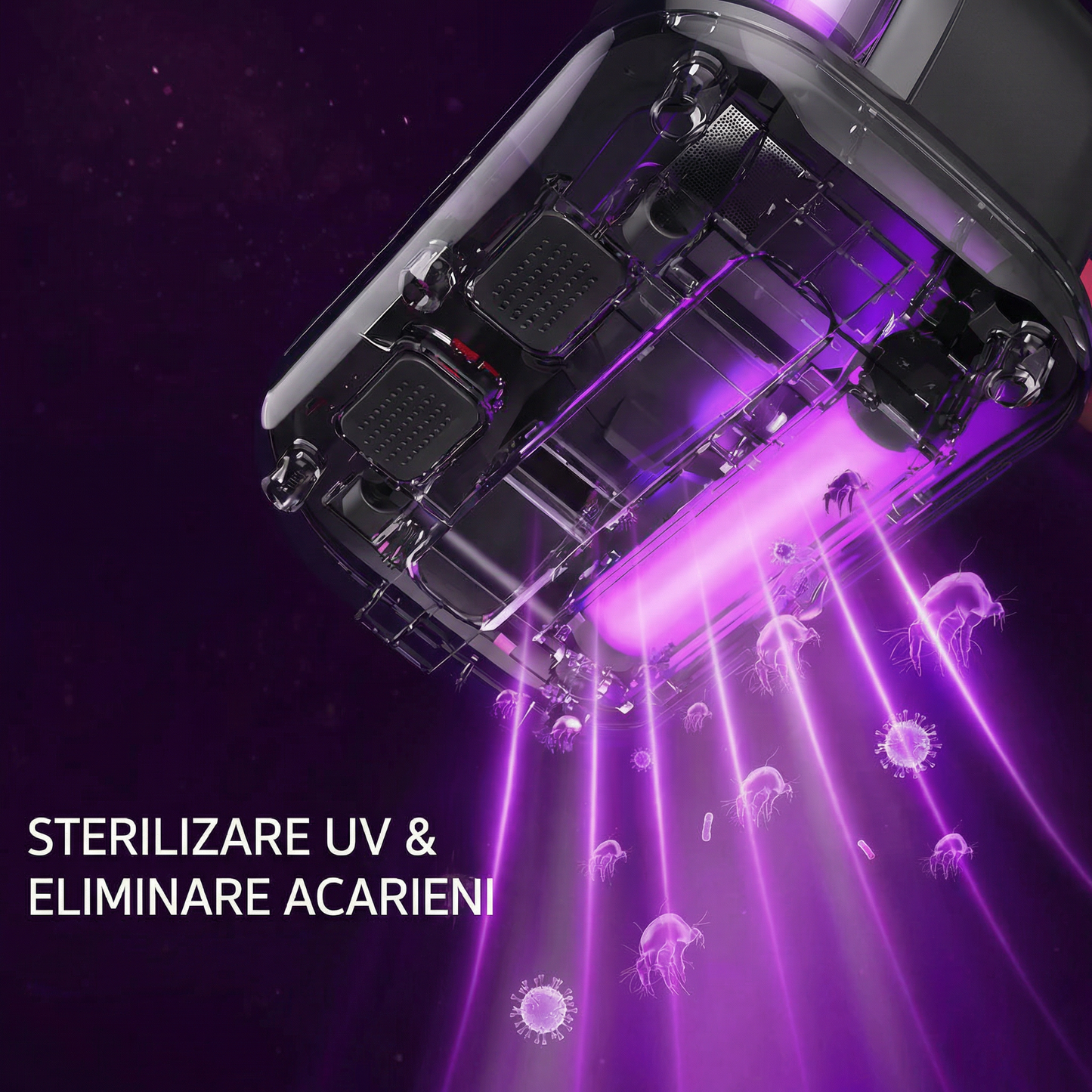 Aspirator UV Anti-Acarieni pentru Saltele, Canapele și Pat