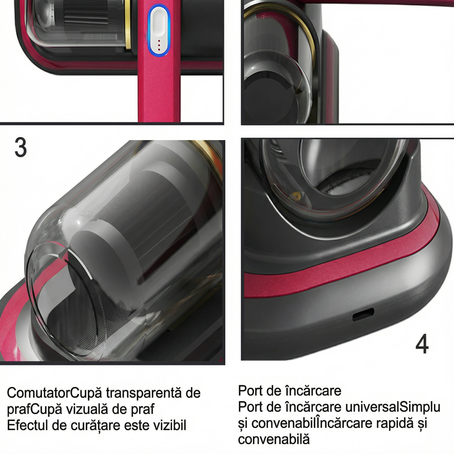 Aspirator UV Anti-Acarieni pentru Saltele, Canapele și Pat