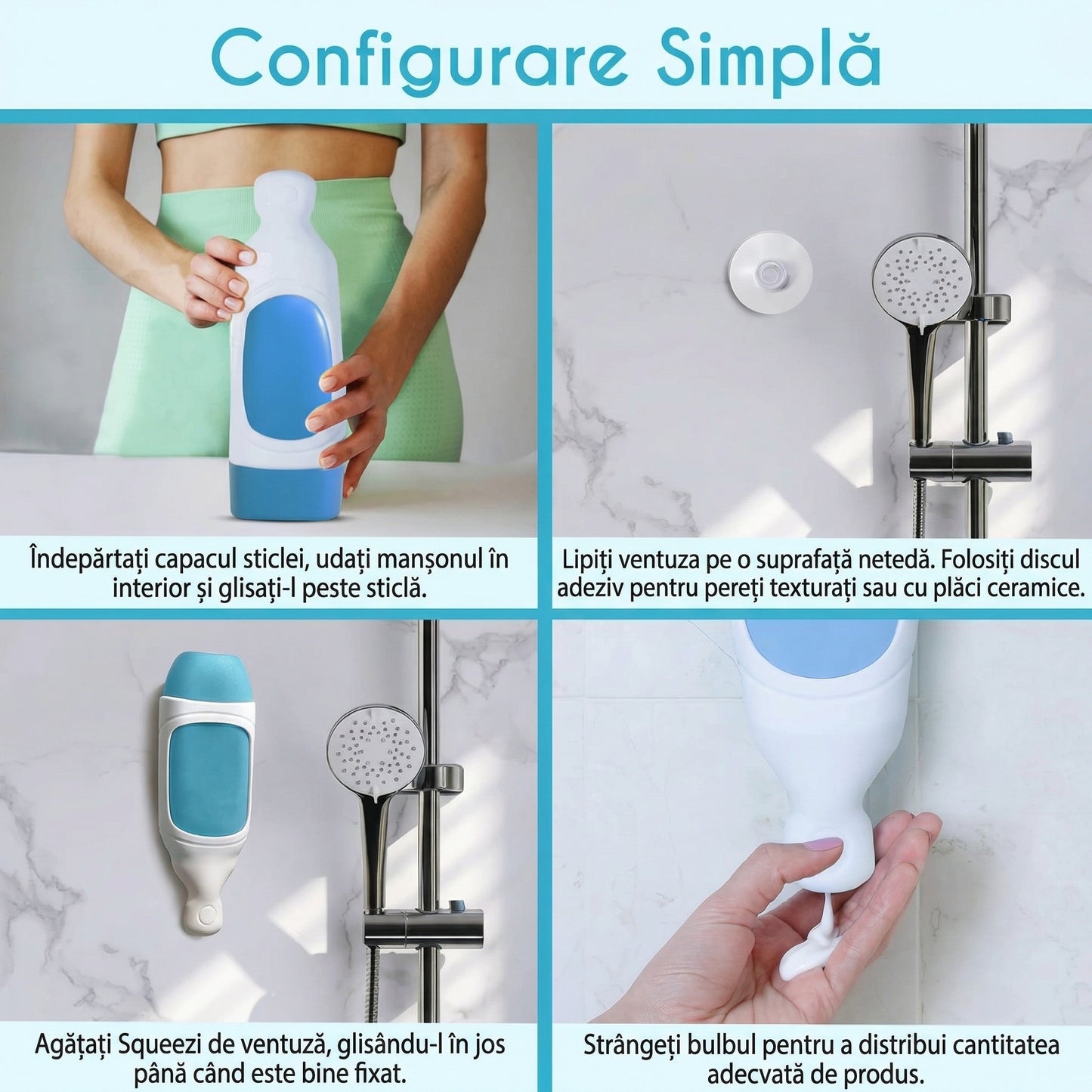 DubluDisp™ – Dispenser de Perete pentru Șampon și Gel de Duș