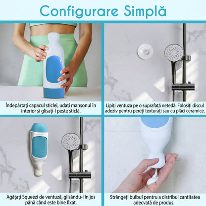 DubluDisp™ – Dispenser de Perete pentru Șampon și Gel de Duș