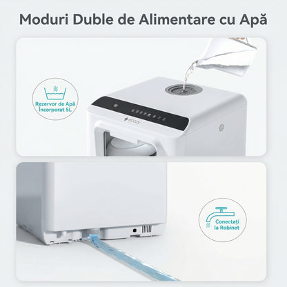 Mini Mașină de Spălat Vase cu Rezervor de Apă Integrat de 5L, Fără Racordare, 6 Programe de Spălare și Funcție Extra de Uscare cu Aer