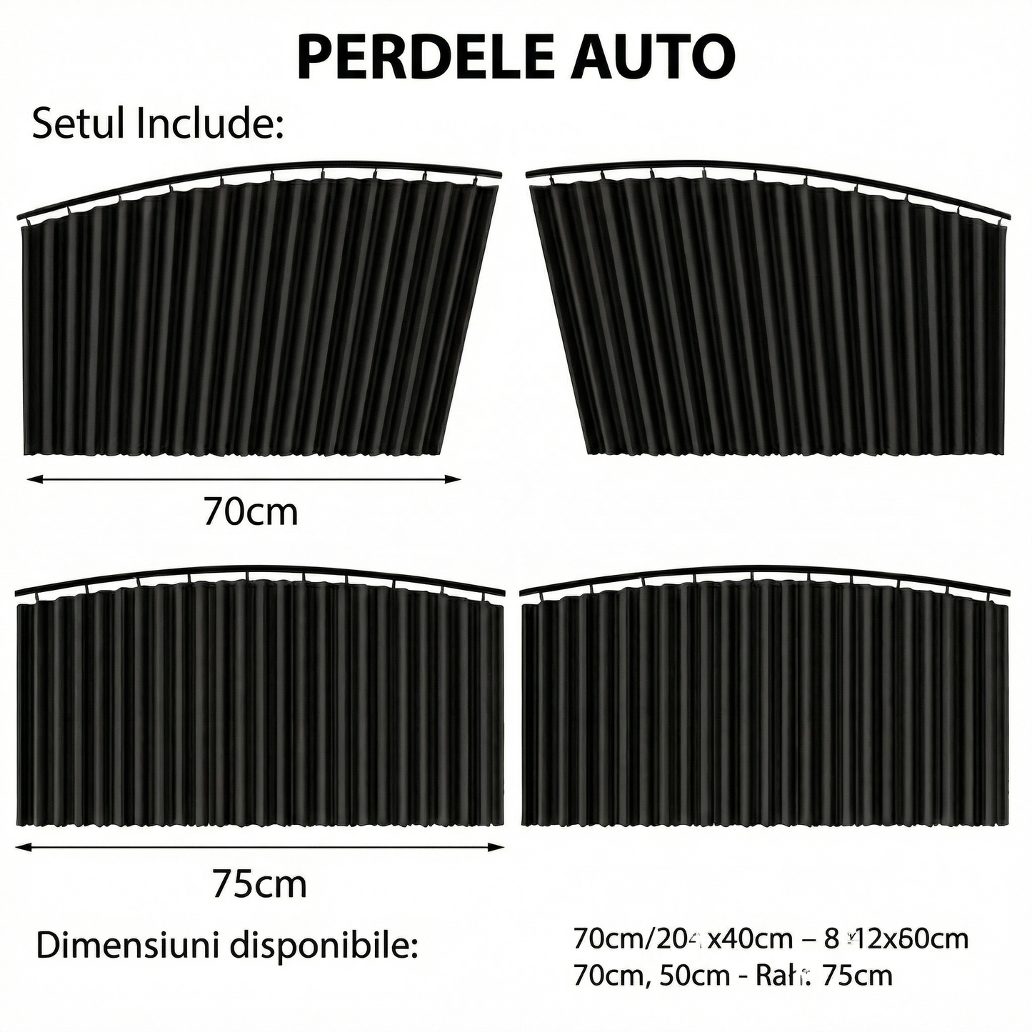Set Parasolare Auto Premium 4 Piese – Protecție UV Totală și Interior Răcoros