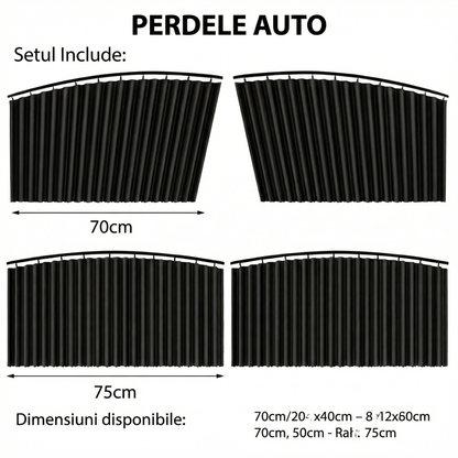 Set Parasolare Auto Premium 4 Piese – Protecție UV Totală și Interior Răcoros