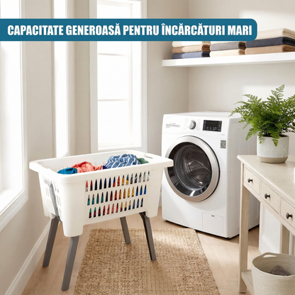 Coș de Rufe Pliabil cu Picioare
