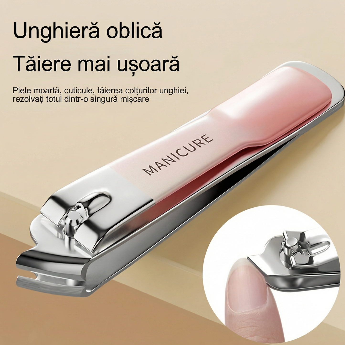 Set Profesional de Manichiură și Pedichiură cu Clești din Oțel Fin, Portabil, pentru Unghii