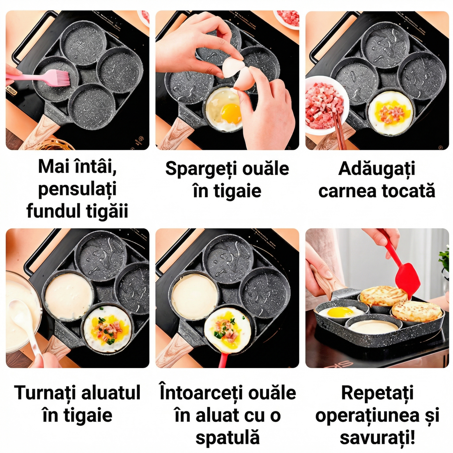 Tigaia Magică™ - Tigaie Universală cu 4 Compartimente