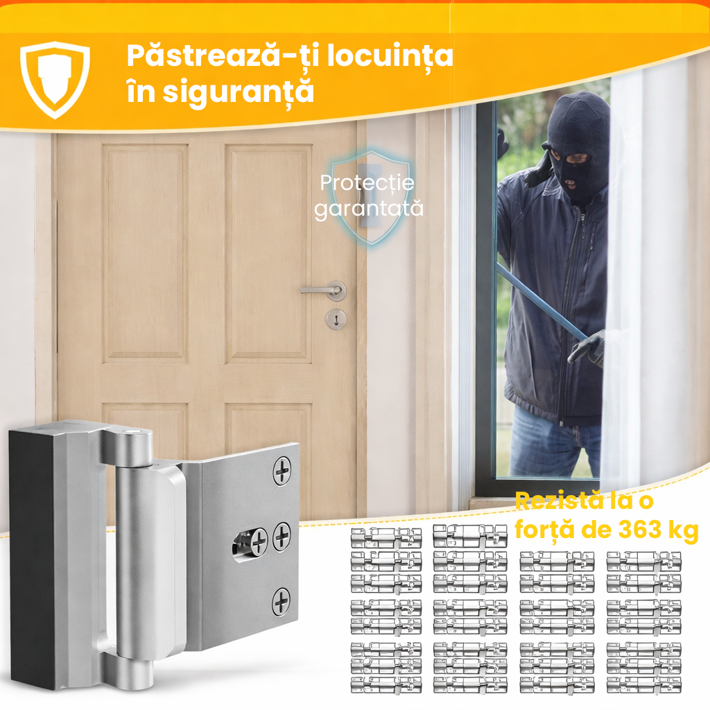 Set 2 Încuietori de Siguranță pentru Ușă cu Protecție pentru Copii
