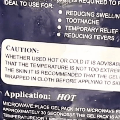 Compresă cu Gel Reutilizabilă pentru Terapie Cald și Rece