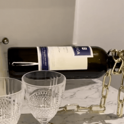 Suport pentru Sticlă de Vin în Formă de Lanț