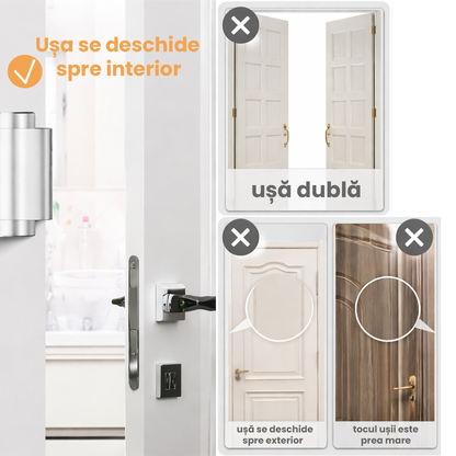 Set 2 Încuietori de Siguranță pentru Ușă cu Protecție pentru Copii